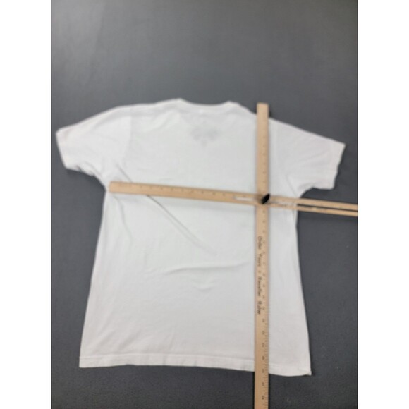 Archaic Shirt Mens Medium White Skull Wings Graphic Made USA Short Sleeve Tee - Picture 7 of 10